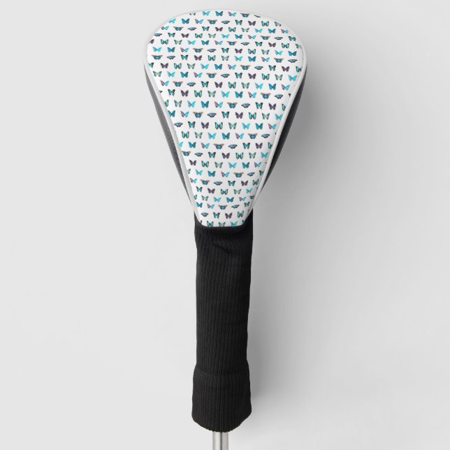 Butterfly Pattern (White) Golf Head Cover (Front)