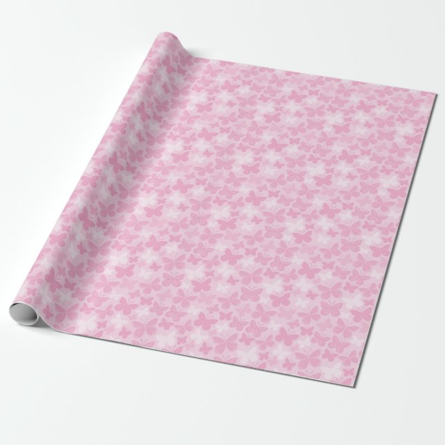 Butterfly pattern wrapping paper (Unrolled)