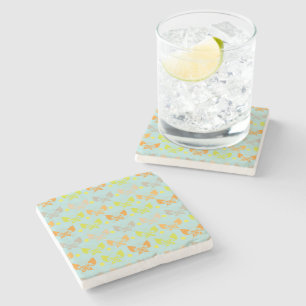 Butterfly patterns stone coaster