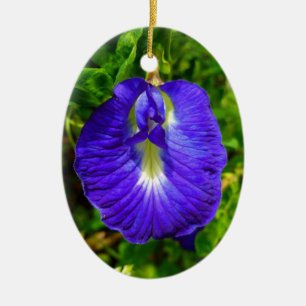 Butterfly Pea Ceramic Ornament
