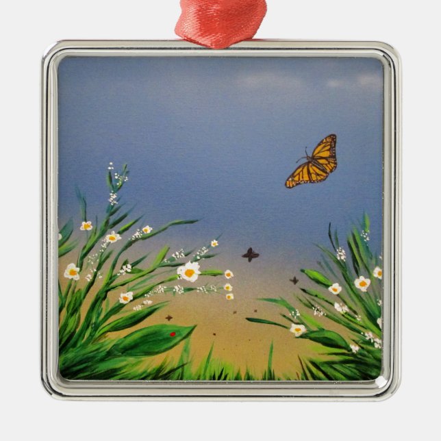 Butterfly Peace Metal Tree Decoration (Front)