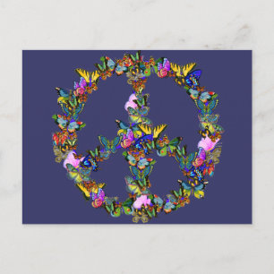 Butterfly Peace Symbol Postcard