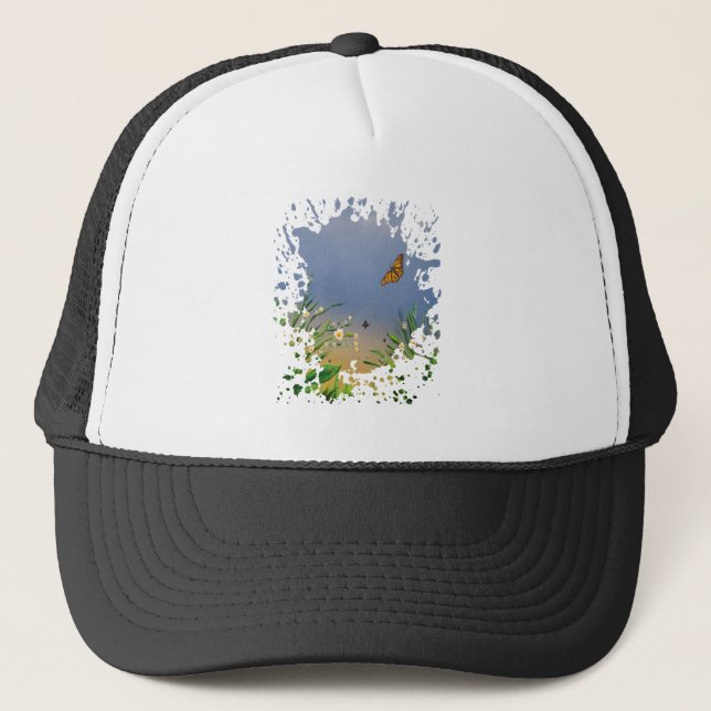 Butterfly Peace Trucker Hat (Front)