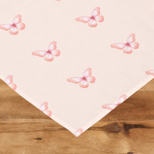 Butterfly peach rose gold pink tablecloth