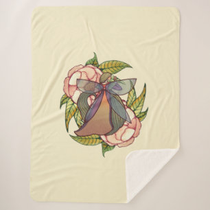 Butterfly Peony Fairy Peonies fairies              Sherpa Blanket