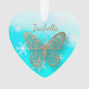 Butterfly Personal Message Christmas Keepsake Ornament