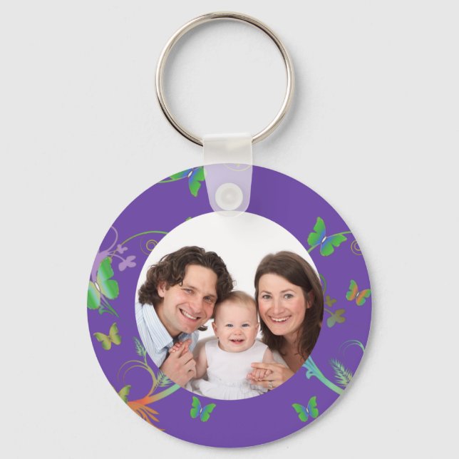 Butterfly/ Photo Key Ring (Front)