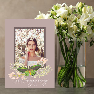 Butterfly Photo Memorial Folded Program