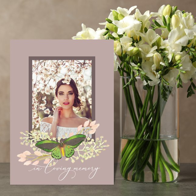 Butterfly Photo Memorial Folded Program (Creator Uploaded)