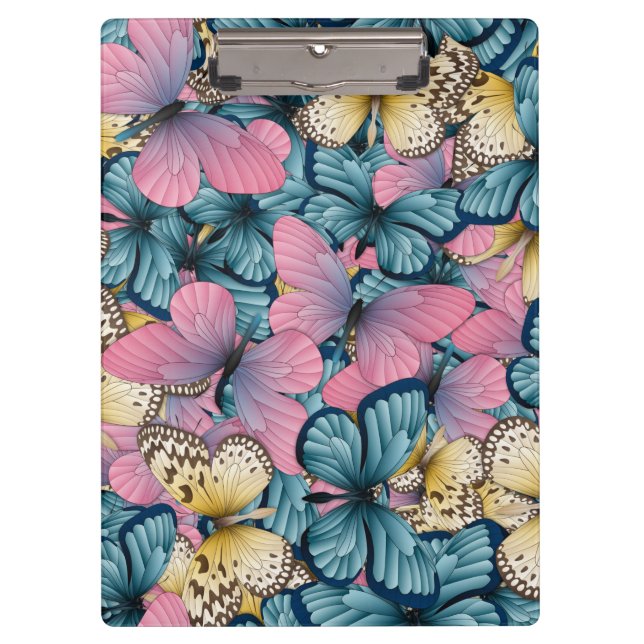 Butterfly Pink and Blue Hive | Butterfly Clipboard (Front)