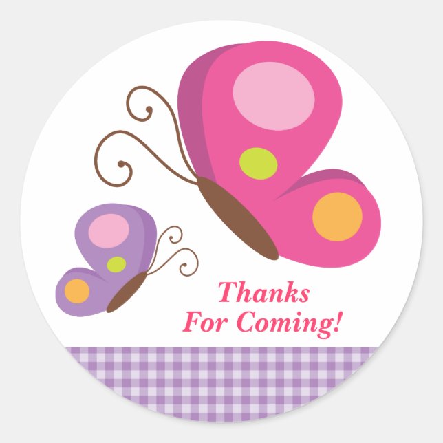 Butterfly - Pink and Purple Sticker (Front)