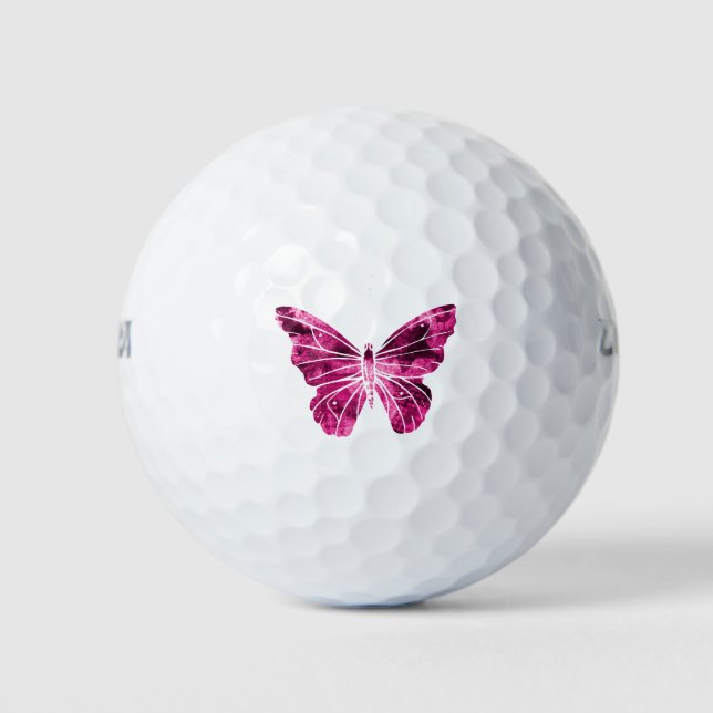 Butterfly Pink Clipart Cute Flying Wings Nature 1. Golf Balls (Front)