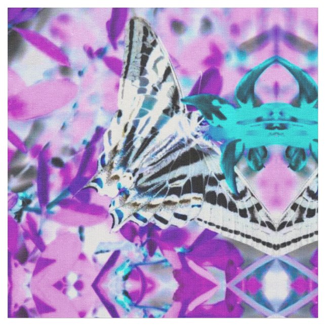 Butterfly Pink Fabric (Close Up)