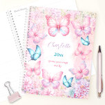 Butterfly Pink Purple Colourful Floral Girly Name Planner<br><div class="desc">Cute planner full of butterflies in lovely happy shades of pink,  purple,  light green,  and turquoise blue. Perfect for any girly heart out there,  easily personalise all the text or leave it blank. - Kate Eden Art</div>