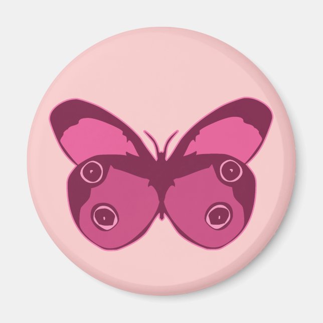 Butterfly Pinks Magnet (Front)