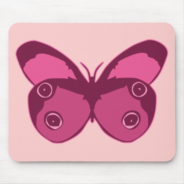 Butterfly Pinks Mouse Pad (Front)