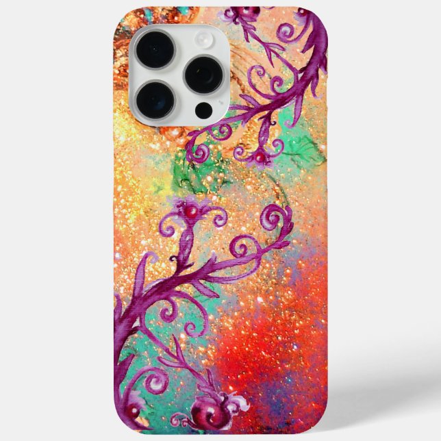 BUTTERFLY PLANT / MAGIC SWIRLS IN SPARKLE pink red Case-Mate iPhone Case (Back)