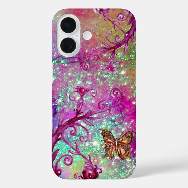 BUTTERFLY PLANT / MAGIC SWIRLS IN SPARKLE violet Case-Mate iPhone Case (Back)