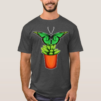 Butterfly Plant pot Flower T-Shirt
