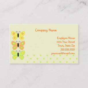 Butterfly Polka Dots Business Cards