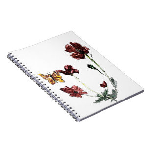 Butterfly Poppy Flowers Nature Notebook