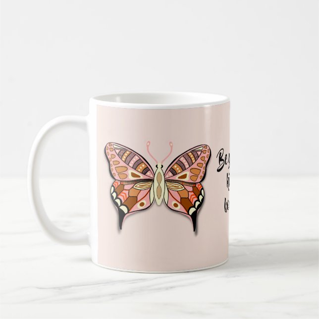 Butterfly Positive Quote Coffee Mug (Left)