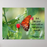  Butterfly Poster w/ Verse about God's Strength