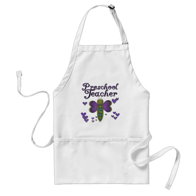 Butterfly Preschool Teacher Tshirts and Gifts Standard Apron (Front)