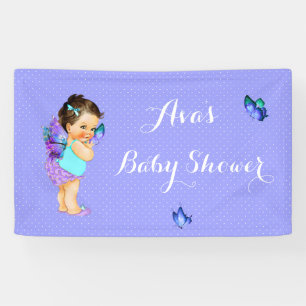 Butterfly Princess Baby Girl Purple Lavender Banne Banner