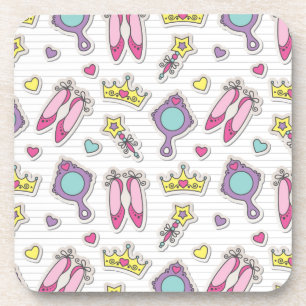 butterfly princess pattern coaster