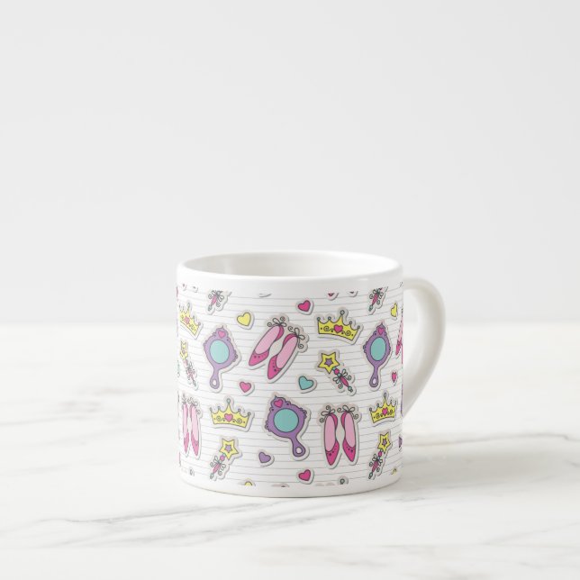 butterfly princess pattern espresso cup (Front Right)