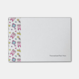 butterfly princess pattern post-it notes