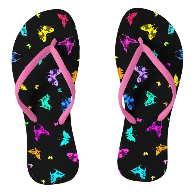 Butterfly Print Thongs (Footbed)