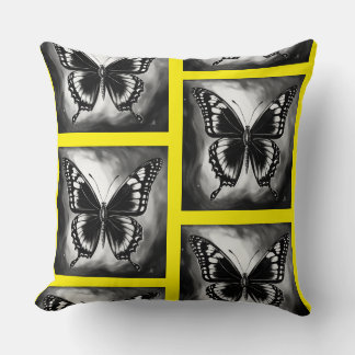  Butterfly print Throw Pillow
