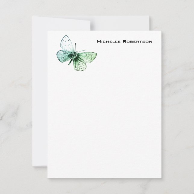 Butterfly Professional Minimalist Plain Modern Card (Front)