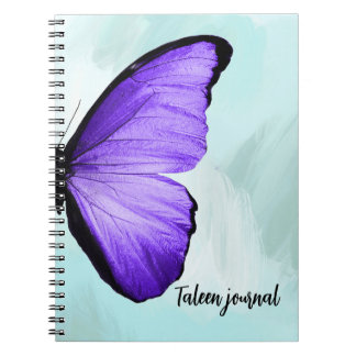 BUTTERFLY PURPLE BLUE  NOTEBOOK