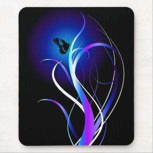 Butterfly purple mouse pad