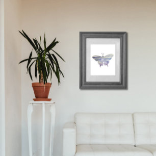 Butterfly Purple Watercolor Painting Poster