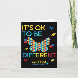 Butterfly Puzzle Its Ok To Be Different Autism Awa Card