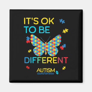 Butterfly Puzzle Its Ok To Be Different Autism Awa Magnet