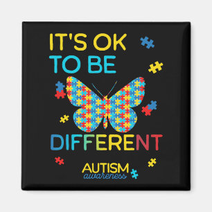 Butterfly Puzzle Its Ok To Be Different Autism Awa Magnet