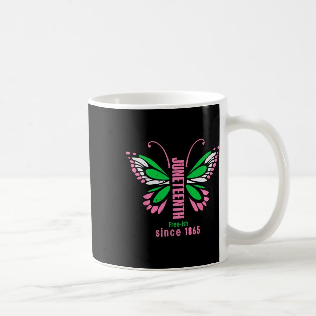 Butterfly Queen Cute Aka Juneteenth Tee  Coffee Mug (Right)