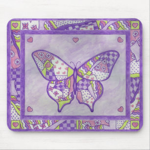 butterfly quilt mouse pad