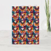 Butterfly Quilt Pattern Greeting/Note Card