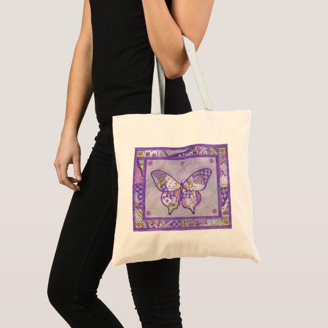 Butterfly Quilt Tote Bag (Front (Product))