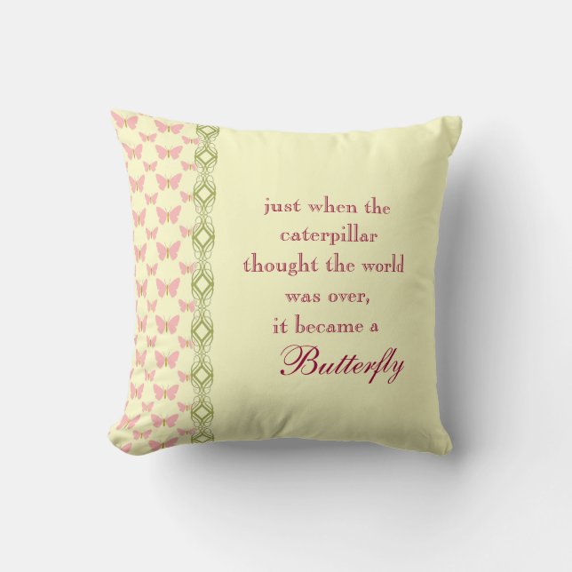 Butterfly Quote Pillow (Front)