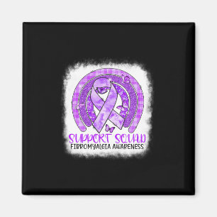 Butterfly Rainbow Support Squad Fibromyalgia Aware Magnet