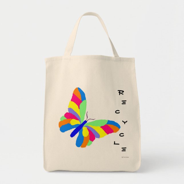 Butterfly Recycle Grocery Bag (Front)