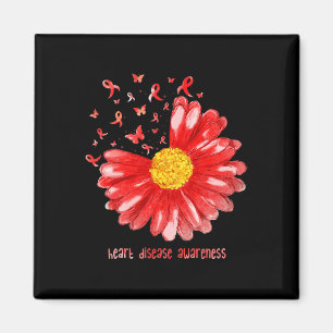 Butterfly Red Ribbon Heart Disease Awareness  Magnet