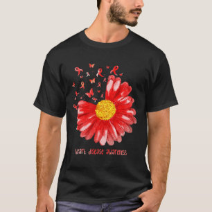 Butterfly Red Ribbon Heart Disease Awareness T-Shirt